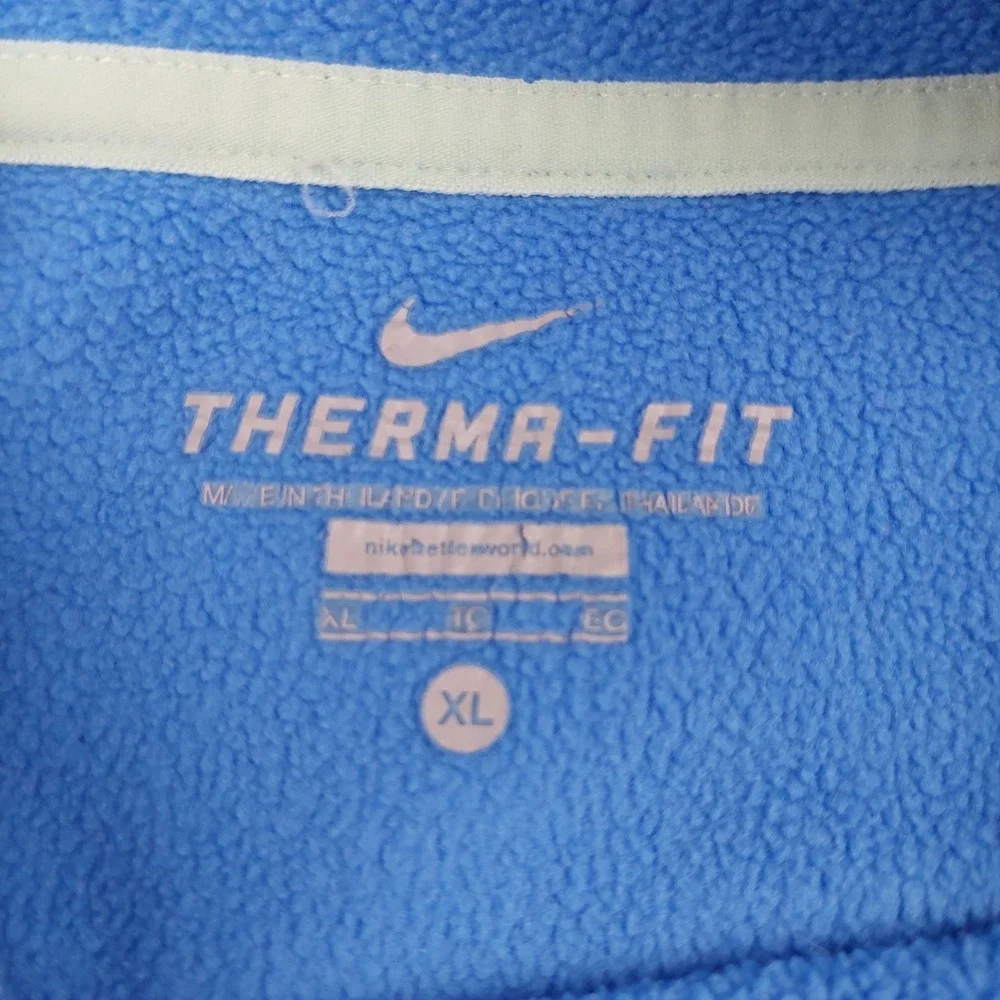Nike Therma FIT Just Do It Hoodie Mens XL‎ Pullover Thumb Hole Blue Athletic